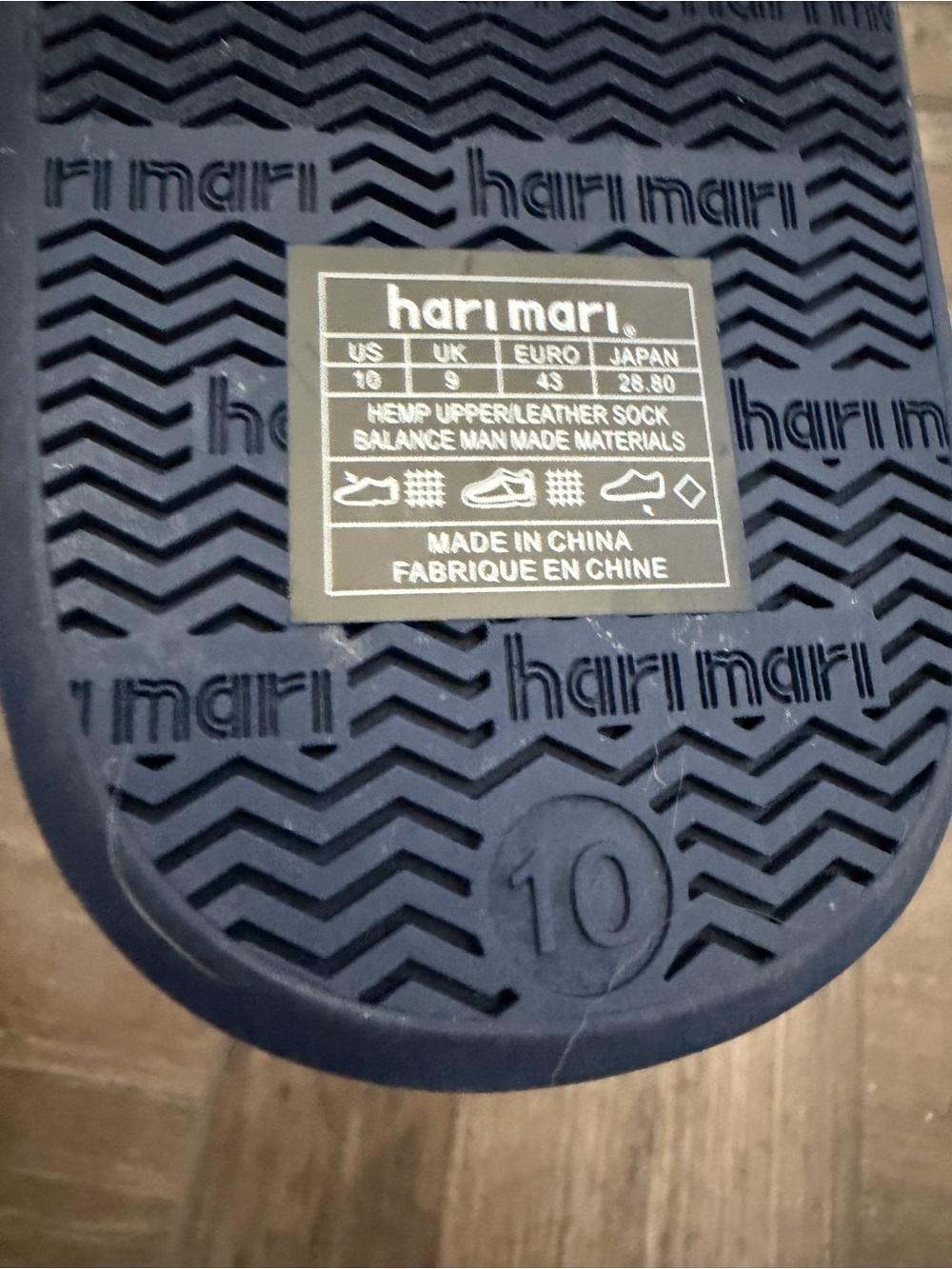 Hari Mari Men's Del Mar flip flops size 10 - Picture 9 of 9